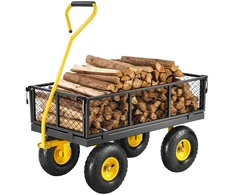 Plieninis sodo vežimėlis su ratais apkrova 2268 kg tempiamas