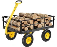 Plieninis sodo vežimėlis su ratais apkrova 54431 kg priekabinis