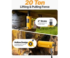 Pneumatinis keltuvas 20T/44000LBS 100mm eiga metalinė konstrukcija greita jungtis