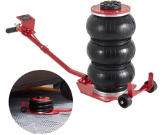Pneumatinis oro pagalvės keltuvas 3T su ratukais ir ergonomiška rankena kėlimas 140-450 mm