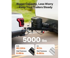 Priekabos domkratas su A formos rėmu. keliamoji galia 2267 kg. eiga 381 mm