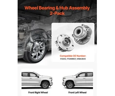 Priekinės ratų stebulės su guoliais rinkinys. 2 vnt.. Audi Q3/VW Beetle