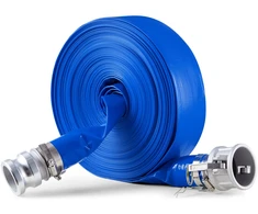 Priešplūdinė žarna 5080 mm x 3048 m mėlyna su gnybtais camlock ir aliuminio jungtimis