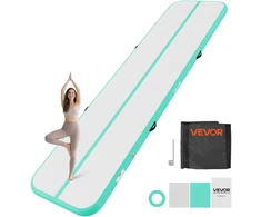 Pripučiamas gimnastikos kilimas 4 m. storis 10 cm. su elektriniu siurbliu. iki 200 kg. žalsvai mėtinės spalvos