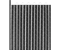 Privatumo lentelės tinklinei tvorai. dvisienės su fiksatoriumi. HDPE. 1740 mm. juoda