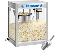 Profesionali popcorno gaminimo mašina 230V 1350W skaidri/sidabro