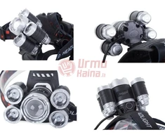 Prožektorius ant galvos 5 x LED T6 CREE
