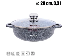 Puodas su marmuro danga ZL-8612 28 cm