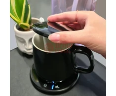 Puodelis su elektriniu šildytuvu ir dangčiu WM01 400 ml