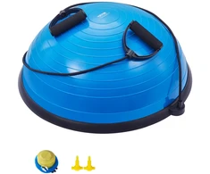 Pusiausvyros treniruoklis pusrutulis jogai ir fitnesui. mėlynas. 58 cm. apkrova 300 kg