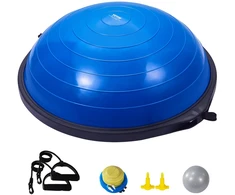 Pusiausvyros treniruoklis pusrutulis jogai ir fitnesui. mėlynas. 64 cm. apkrova 680 kg