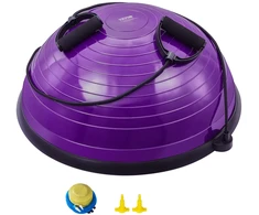 Pusiausvyros treniruoklis pusrutulis jogai ir fitnesui, violetinis, 58 cm, apkrova 300 kg