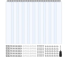 PVC juostų užuolaida. 2 mm storio. 2.1x1.5 m. 10 juostų. šaldytuvams/sandėliams