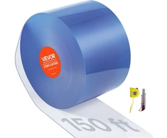 PVC juostų užuolaida durims. ritinys 45.7 m ilgio. juostos plotis 20 cm