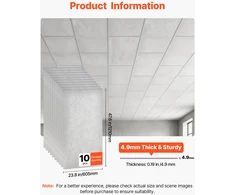 PVC pakabinamų lubų plokštės 605 x 1210 mm, 10 vnt., baltos, marmuro imitacija, atsparios vandeniui