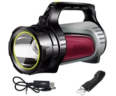 Rankinis turistinis prožektorius BERIMAX 1QX-5RJ 3 režimai, powerbank, įkraunamas