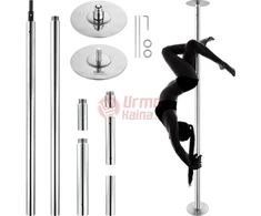 Reguliuojamas Pole dance stulpas VEVOR 282 cm sidabrinis