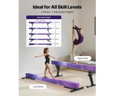 Reguliuojamo aukščio gimnastikos bumas vaikams 2.4 m galaktikos rašto