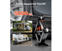 RV žirklinis stabilizavimo keltuvas su rankenėle ir gulsčiuku 2 vnt. apkrova 2268 kg