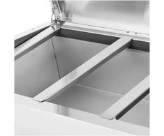 Šaldymo vitrina su plieniniu dangčiu 6x GN1/4 140 cm