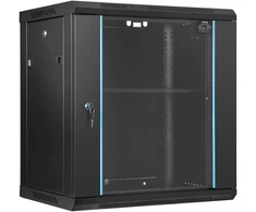 Sieninė tinklo serverio spinta 12U. gylis 14.8 col.. apkrova iki 90 kg