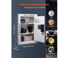 Sieninis seifas su skaitmenine klaviatūra/raktu 102 x 413 x 559 mm