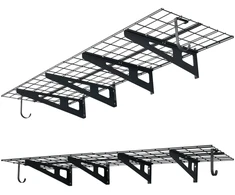 Sieninių lentynų komplektas garažui. 2 lygiai. 61x182.8 cm. bendra apkrova 454 kg