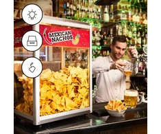 Šildytuvas vitrina nachos, žemės riešutams, spragėsiams su samteliu