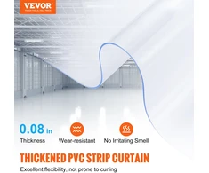 Skaidri PVC juostų durų užuolaida 5000x20 cm. storis 2 mm