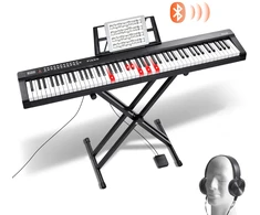 Skaitmeninė klaviatūra. 88 pusiau svertiniai klavišai. reguliuojamas stovas. Bluetooth. MIDI. USB