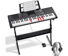 Skaitmeninis pianinas. 61 klavišas. 600 tonų. 500 ritmų. stovas. pedalas. ausinės. mikrofonas