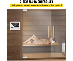 Skaitmeninis pirties krosnelės valdiklis 3-9kW. su ekranu