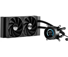 Skystojo aušinimo AIO CPU sistema su LCD ekranu. 2x120 mm ventiliatoriai. Intel/AMD