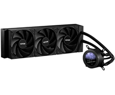 Skystojo aušinimo CPU sistema (AIO). 3 ventiliatoriai 120 mm. su LCD ekranu