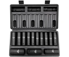 Smūginių galvučių komplektas 127 mm 13 vnt. 10-24 mm Cr-V plienas