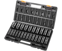 Smūginių galvučių komplektas 127 mm 26 vnt. metrinės 10-36 mm Cr-V plienas