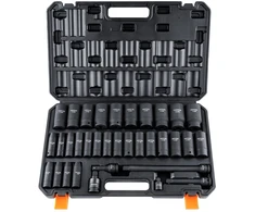 Smūginių galvučių komplektas 127 mm 34 vnt. metrinės 8-36 mm Cr-Mo plienas