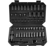 Smūginių galvučių komplektas 635 mm 55 vnt. SAE 5/32-9/16 col. ir metrinės 4-15 mm