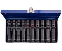 Smūginių galvučių rinkinys FALON-TECH 10-19 mm 20 dalių