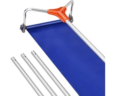 Sniego grėblys stogui. aliuminio ašmenys 432 mm. reguliuojama rankena 1.25-5.24 m