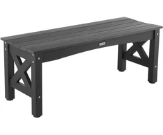 Sodo suoliukas 113 cm. plastikinis. iki 272 kg. juodas