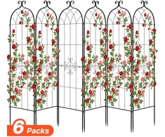 Sodo tinkleliai (treliažai). 6 vnt. rinkinys. 180 x 52.5 cm. metaliniai skydeliai su milteline danga. jungiami