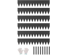 Sodo vejos bortelis iš plieno. sulankstomas. 6 vnt.. 1016 x 203 x 1.5 mm. juodas
