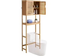 Spintelė virš WC 650x270x1750 mm su reguliuojama lentyna. natūrali