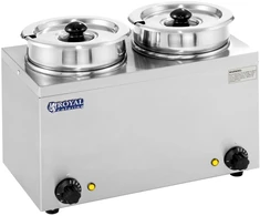 Sriubų šildytuvas 300W 230V 2 x 3.8L. sidabro spalva