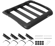 Stogo bagažinė automobiliui 965 x 965 x 142 mm. keliamoji galia 68.04 kg. SUV ir furgonams