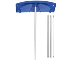 Stogo sniego grėblys. 600 mm plastikinė mentė. reguliuojamas 1180-5550 mm. su ratukais
