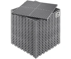 Sujungiami drenažo kilimėliai 415x415 mm. 24 vnt.. pilki
