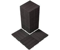 Sukabinamos terasos plytelės. 36 vnt.. 300x300x20 mm. tamsiai rudos