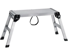 Sulankstoma aliuminio darbo platforma. apkrova iki 150 kg. 50.8 x 76 x 30 cm. vidui ir lauke